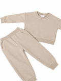Snow Petal Organic Cotton Luxe Sweatshirt & Jogger Set