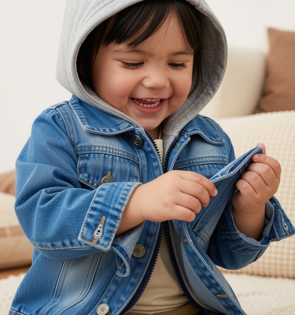 Hooded Ripped Jean Denim Jacket