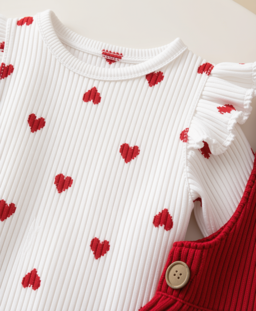 Ruffle & Ribbed Gala Layette