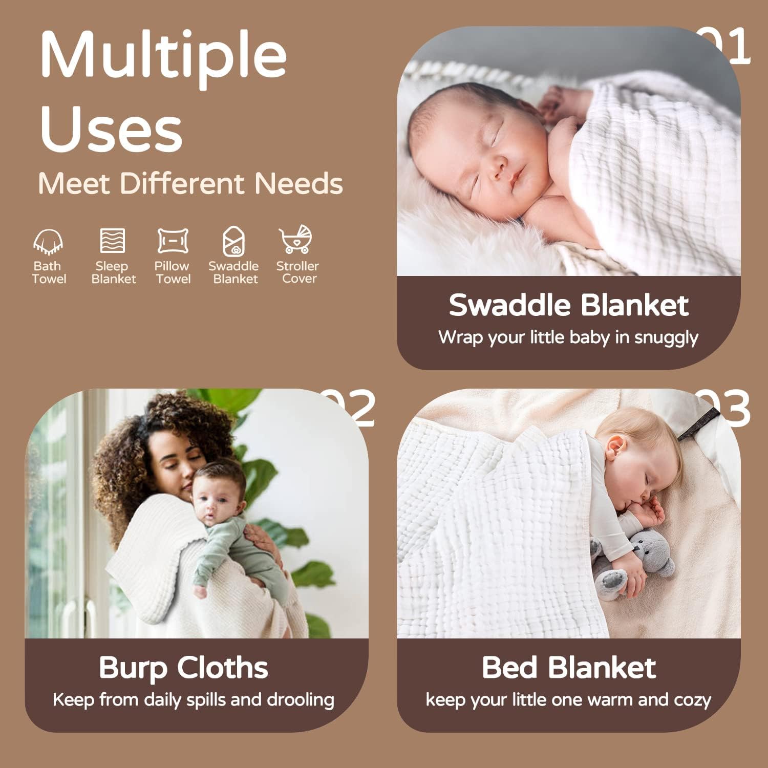 The Velvet Linen- Burp cloth set