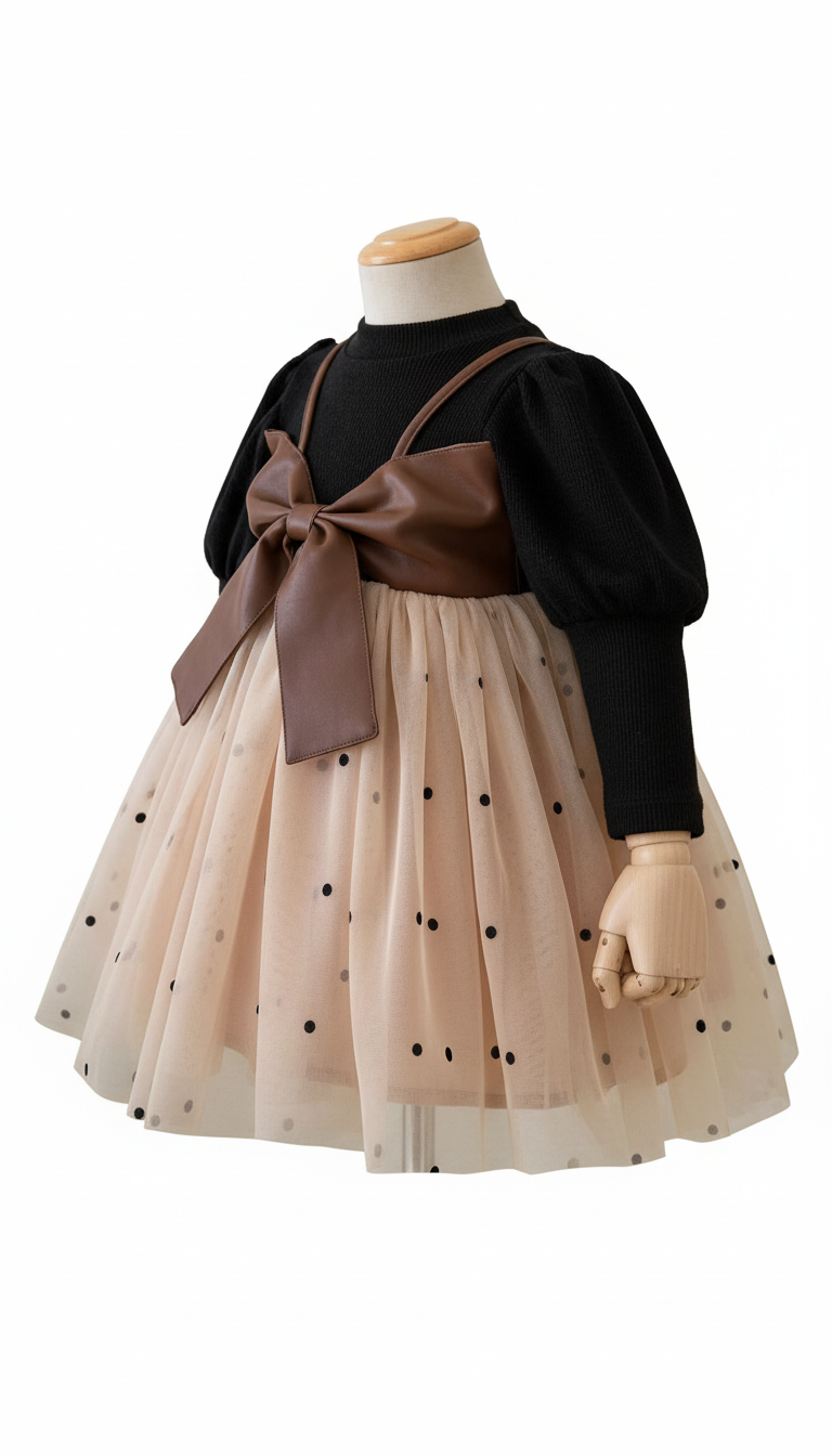Petite Nude & Onyx Tulle Ensemble