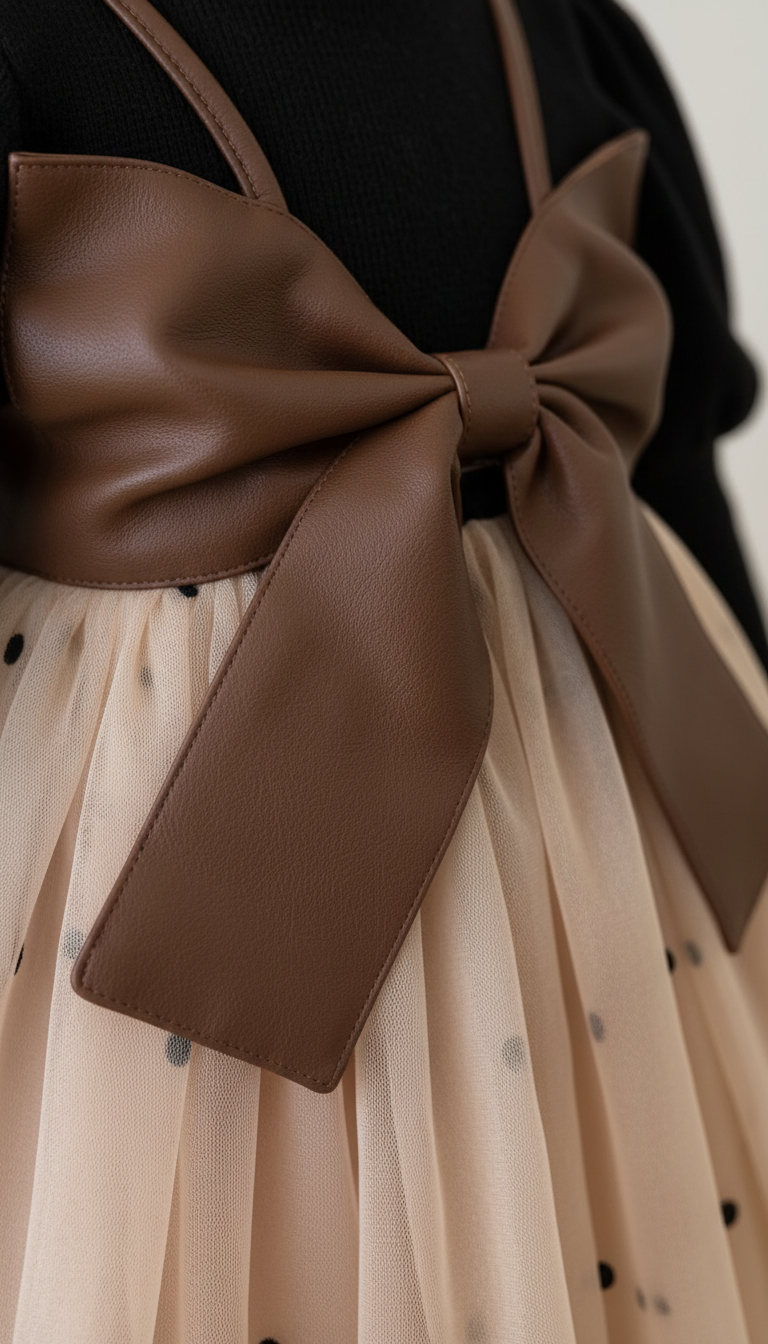 Petite Nude & Onyx Tulle Ensemble