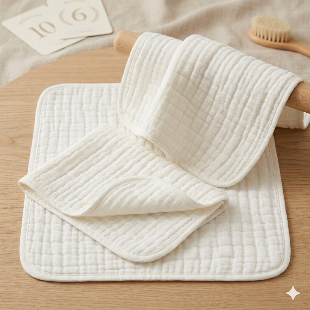 The Velvet Linen- Burp cloth set
