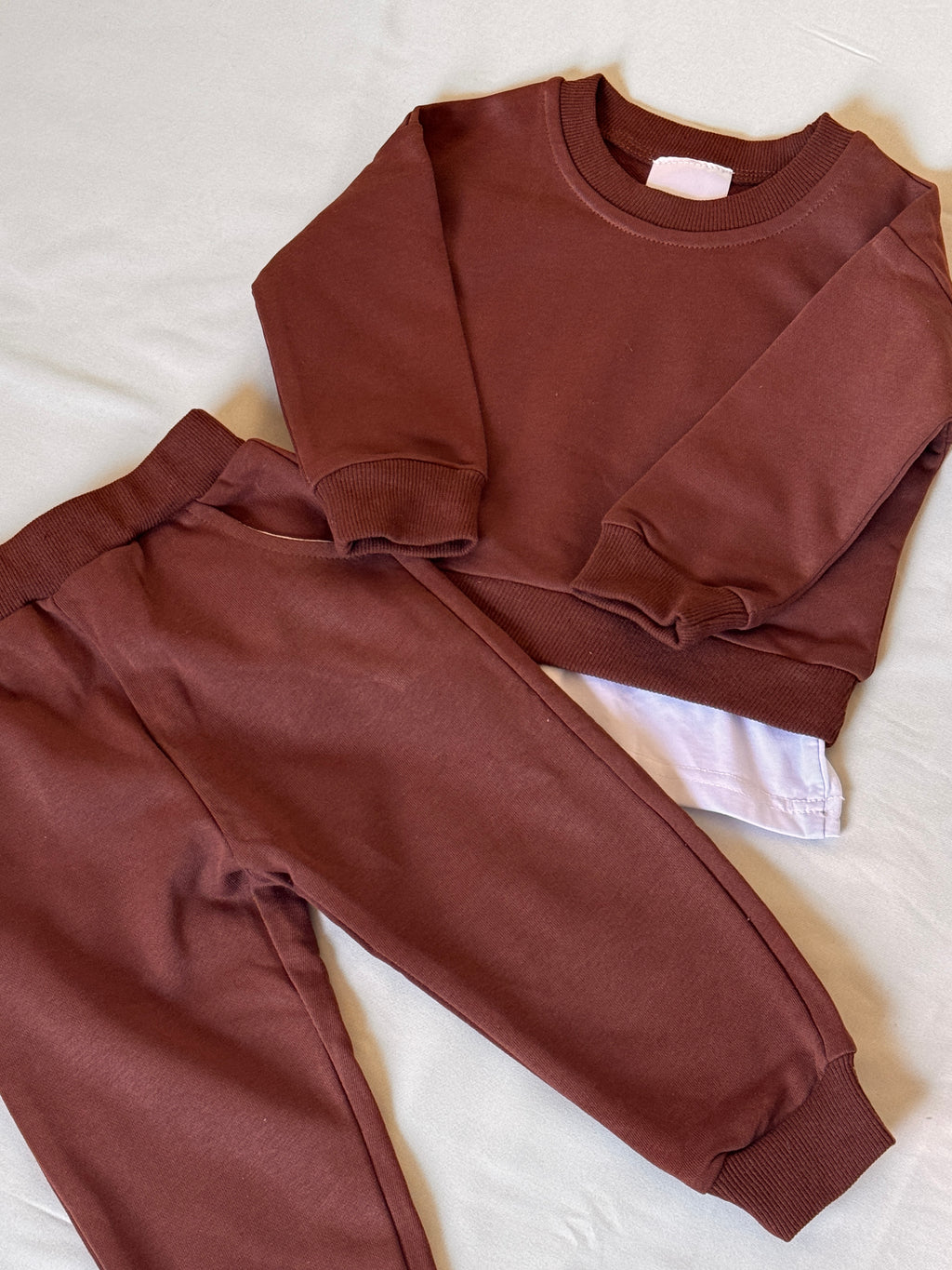 Snow Petal Organic Cotton Luxe Sweatshirt & Jogger Set