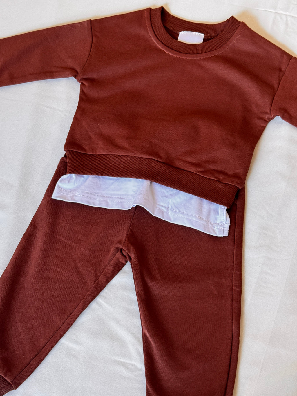 Snow Petal Organic Cotton Luxe Sweatshirt & Jogger Set