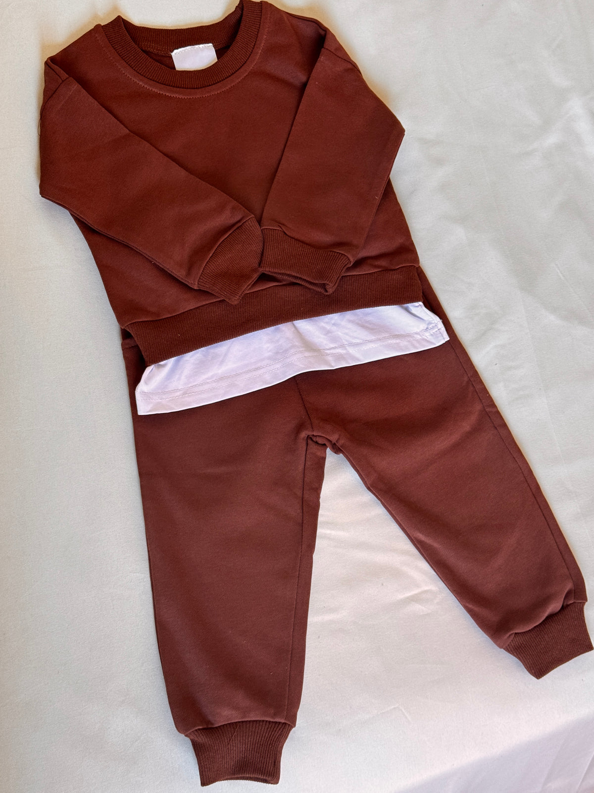 Snow Petal Organic Cotton Luxe Sweatshirt & Jogger Set