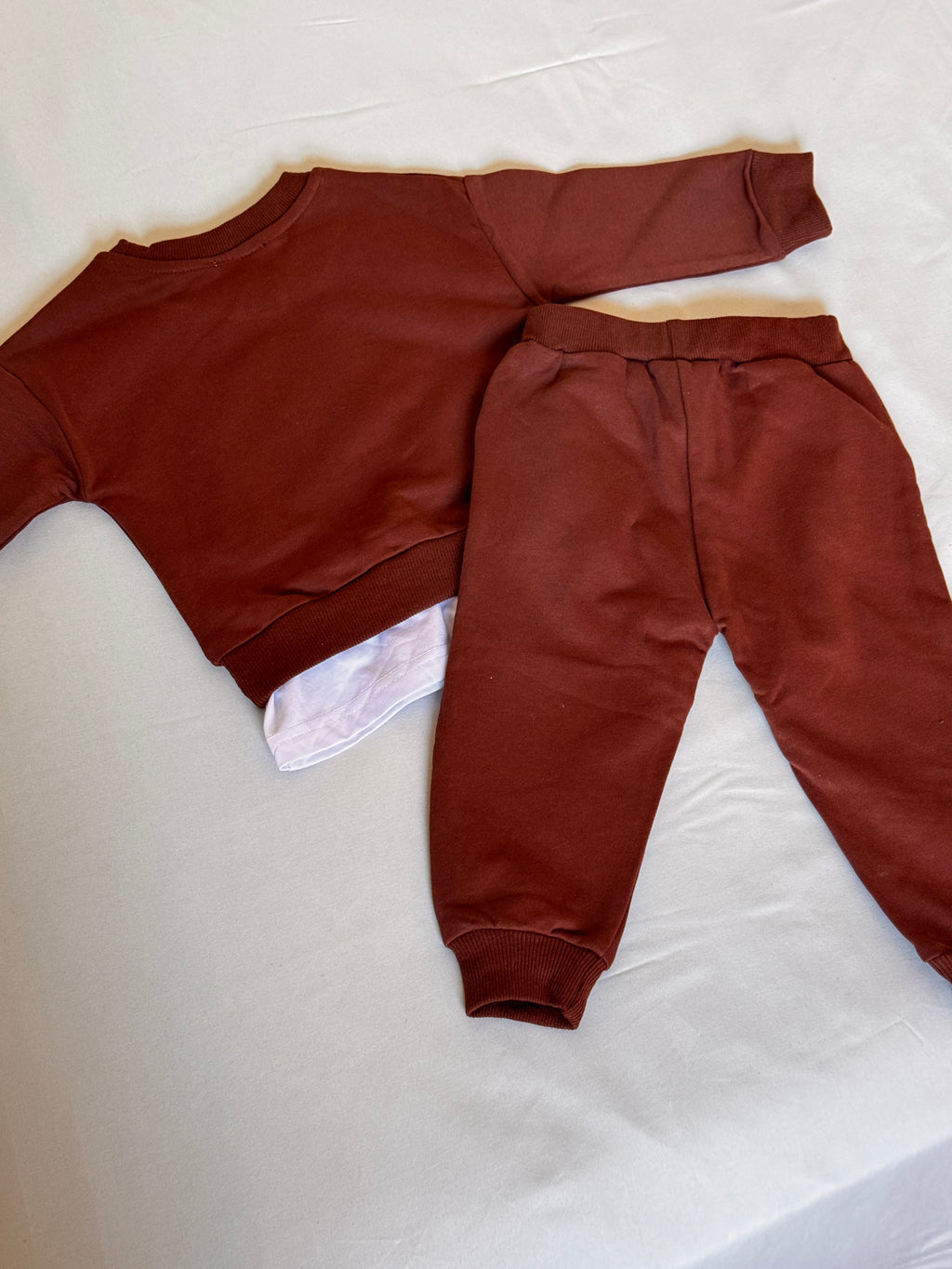 Snow Petal Organic Cotton Luxe Sweatshirt & Jogger Set