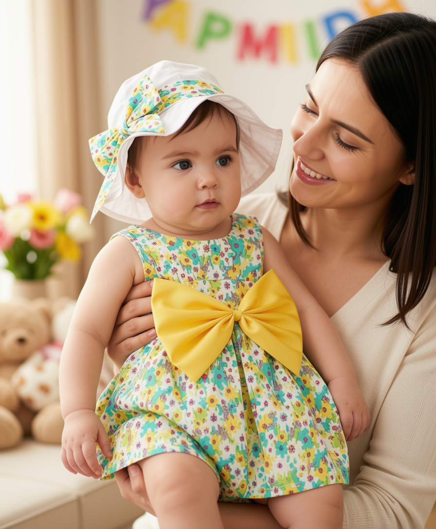 Floral Petal Bloom Playsuit set