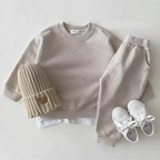 Snow Petal Organic Cotton Luxe Sweatshirt & Jogger Set